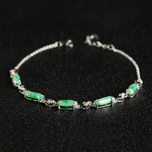 Natural Jade Bracelet Jadeite Silver Bracelet