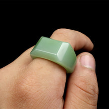 Natural jade ring Chinese Kunlun nephrite jade ring