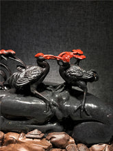 Natural jade carving Chinese Chicken blood jade collectibles