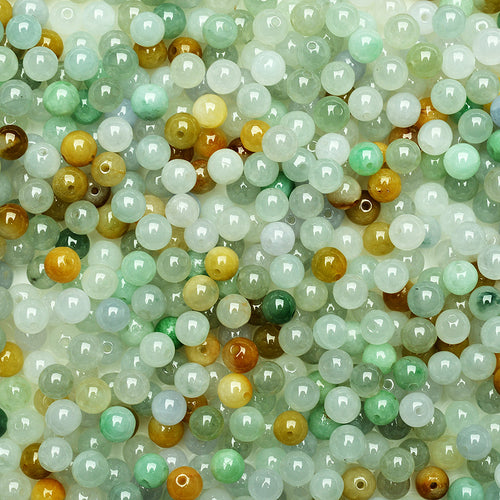 Natural jade jadeite beads mixed colors wholesale