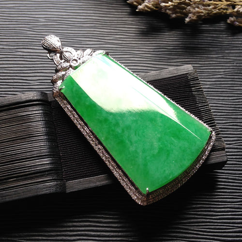 Natural Jade Pendant Jadeite Gold Pendant