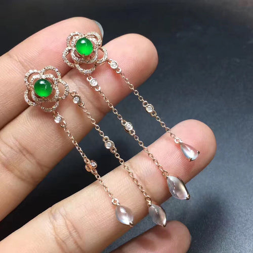 Natural Jade Earrings Jadeite Earrings