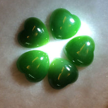 Natural Jade Heart Shape Green Nephrite Cab WBD111