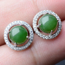 Jade Nephrite Silver Jade Earrings