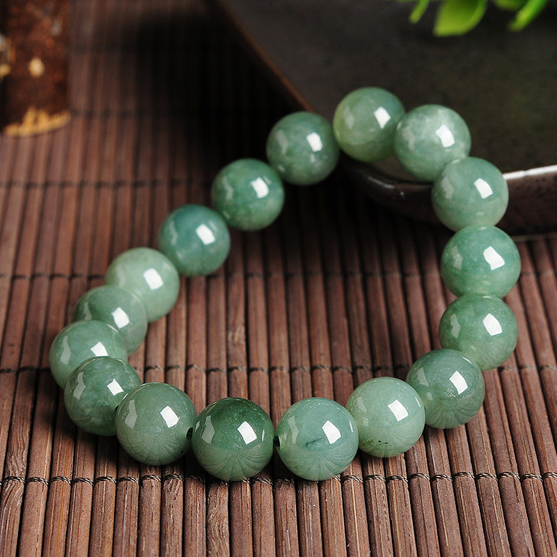 New Zealand Pounamu (Jade) Bead Bracelet - Polished, Bracelets & Bangles |  Puawai Jade