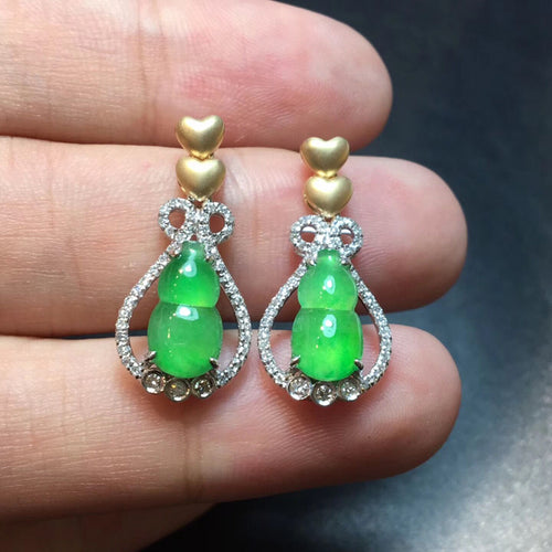 Natural Jade Earrings Jadeite Earrings