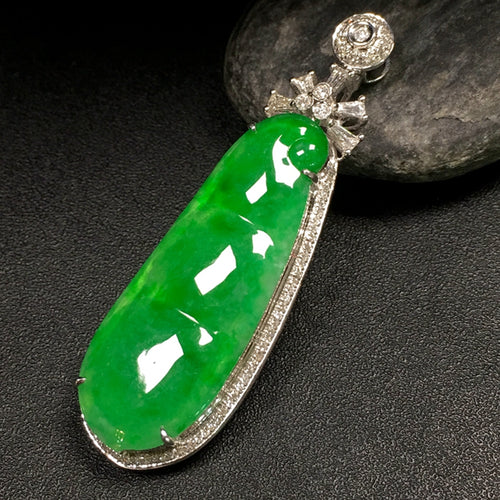Natural Jade Pendant Jadeite Gold Pendant