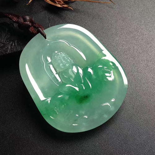 Natural Jade Pendant Jadeite Buddha Pendant