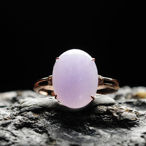 Natural jade ring gold jadeite ring