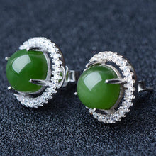 Jade Nephrite Silver Jade Earrings