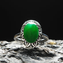 Natural jade ring gold jadeite ring