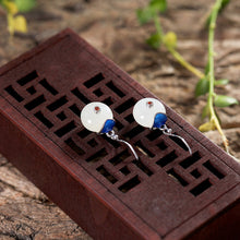 Natural Jade Earrings Nephrite Silver Earrings