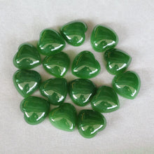 Natural Jade Heart Shape Green Nephrite Cab WBD111