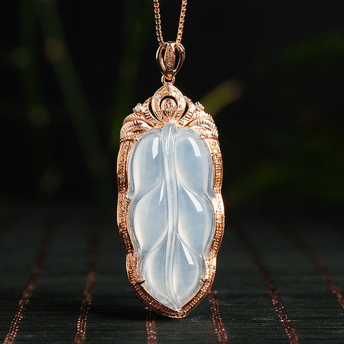 Natural jade pendant jadeite gold pendant necklace
