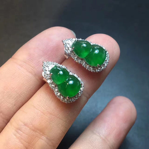 Natural Jade Earrings Jadeite Earrings