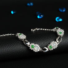 Natural jade jadeite silver bracelet wholesale