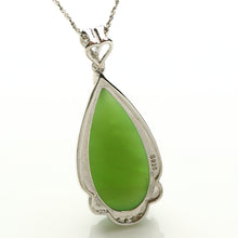 Natural jade pendant nephrite silver pendant necklace