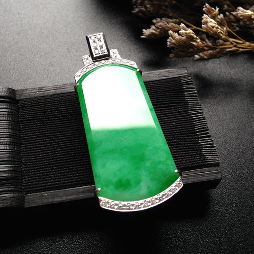 Natural Jade Pendant Jadeite Gold Pendant