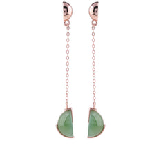 Natural Jade Earrings Nephrite Silver Earrings