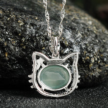 Natural jade pendant jadeite silver pendant necklace