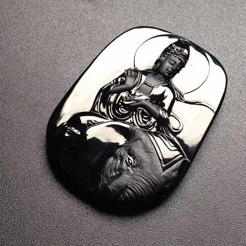 Natural Jade Pendant Jadeite Guan Yin Pendant