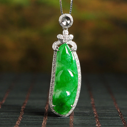 Natural jade pendant jadeite gold pendant necklace