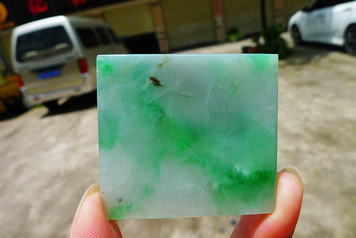 Natural Jade Rough Jadeite Raw (38g,5.2X4.7X0.5cm)