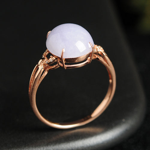 Natural jade ring gold jadeite ring