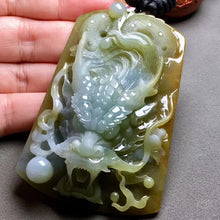 Natural jade jadeite carving collectibles Chinese dragon