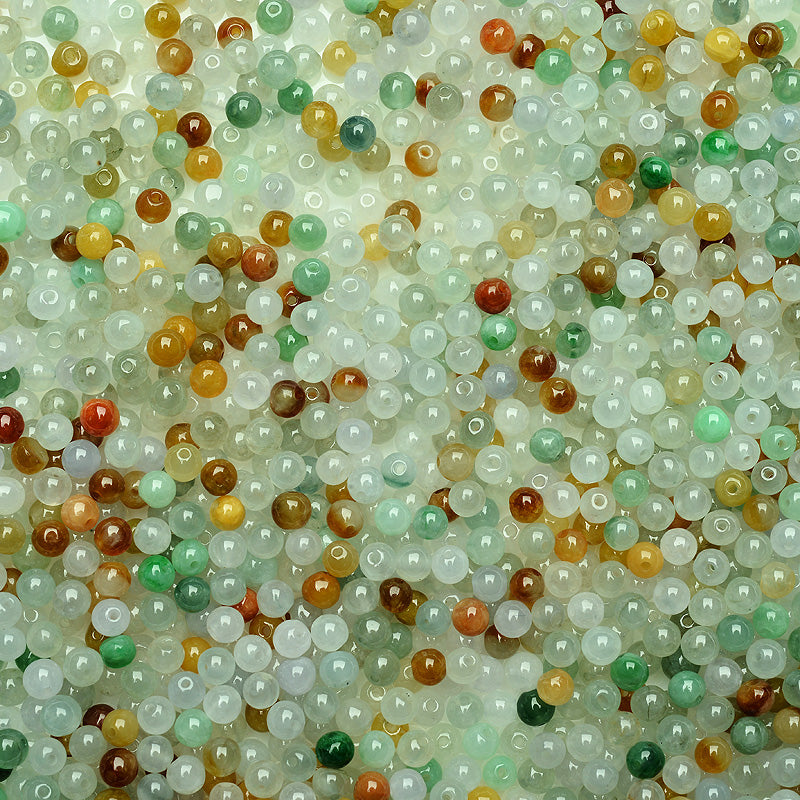 Diameter 3mm-3.5mm Natural Jade Beads Jadeite Mixed Colors Bead WBD4 – Jade  Nature