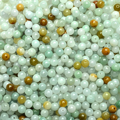 Natural jade jadeite beads mixed colors wholesale