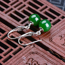 Jade Nephrite Silver Jade Earrings