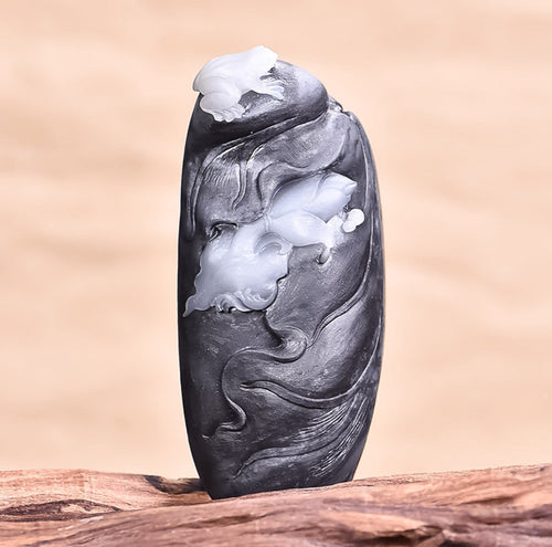 Natural jade carving nephrite collectibles Chinese Hetian jade