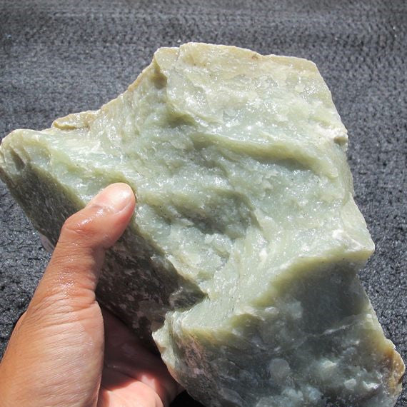 ☆ 5-1/4 Lbs Nephrite JADE rough Stone Block for Carving 2340 Gram 6×3×3  ☆785