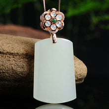 Natural Jade Pendant Nephrite Silver Pendant