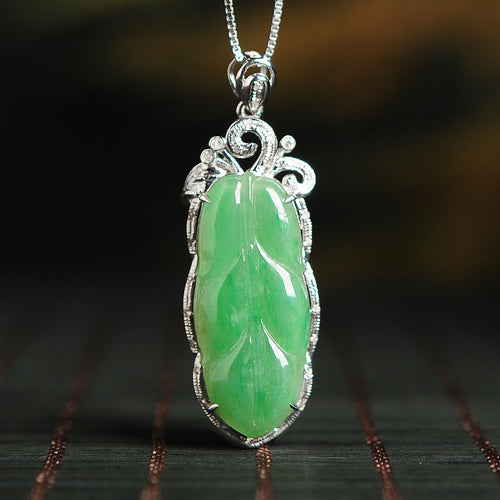 Natural jade pendant jadeite gold pendant necklace