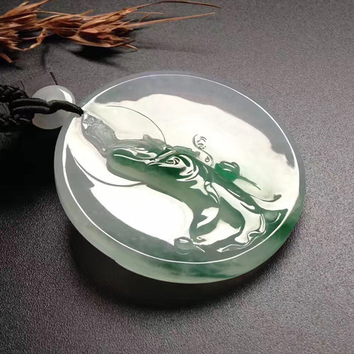 Natural Jade Pendant Jadeite Guan Yin Pendant