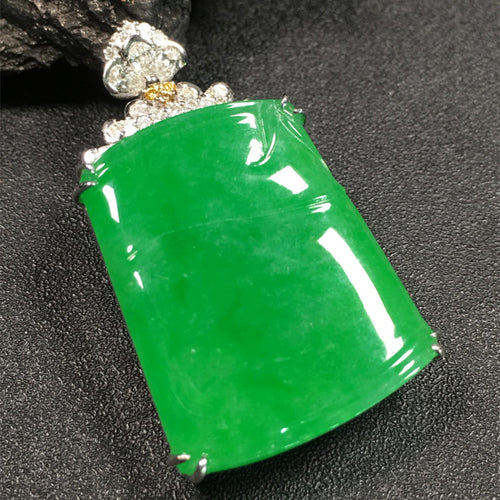 Natural Jade Pendant Jadeite Gold Pendant
