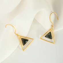 Natural Jade Earrings Nephrite Silver Earrings