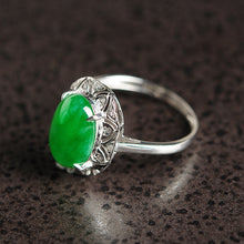Natural jade ring gold jadeite ring