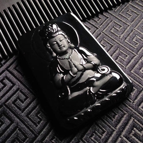 Natural Jade Pendant Jadeite Guan Yin Pendant