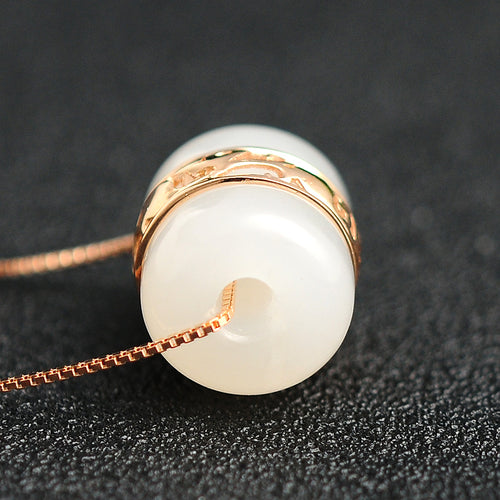 Natural Jade Pendant Nephrite Gold Pendant