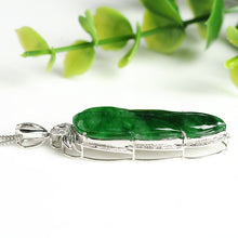 Natural jade pendant jadeite gold pendant