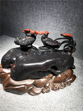 Natural jade carving Chinese Chicken blood jade collectibles
