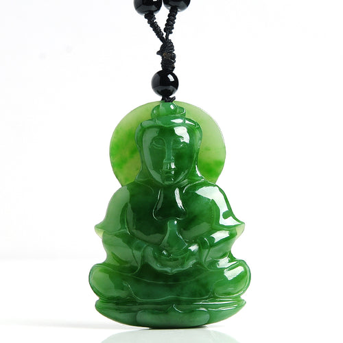 Natural Jade Pendant Nephrite Guanyin Pendant