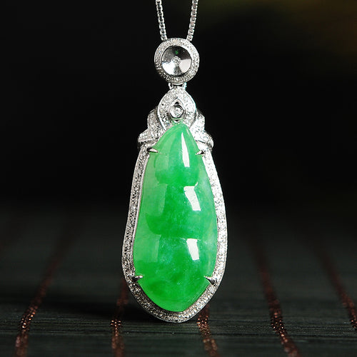 Natural jade pendant jadeite gold pendant necklace