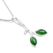 Natural Jade Pendant Nephrite Silver Pendant