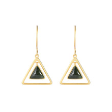 Natural Jade Earrings Nephrite Silver Earrings