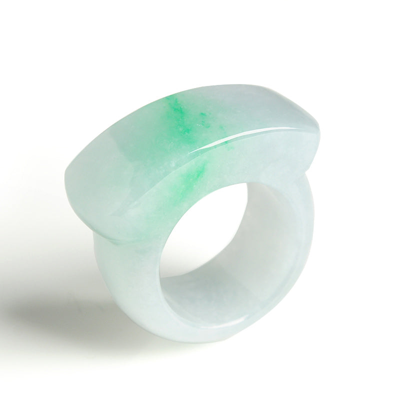 Natural jade ring jadeite ring