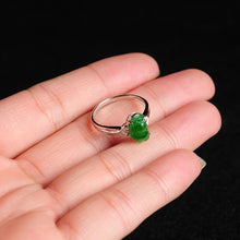 Natural jade ring gold jadeite Pixiu ring